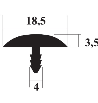 Pvc T Bar Black Mm Woodworking Machinery Materials And