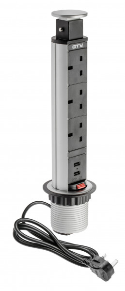 Pull-Out Power Sockets X 3 + 2 USB Ports