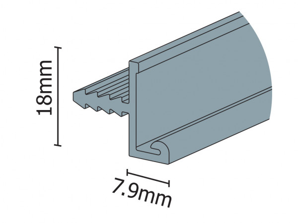 3m - Overlay Mini Cabinet Lower Guide Rail
