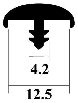 PVC T-Bar White 12.5mm