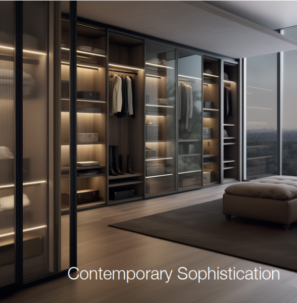 ALUDOOR BLACK FRAME 2155X446 SMOKE GREY GLASS (add 5 x 301944)