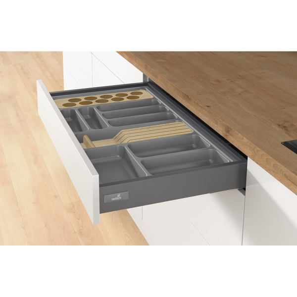 HETTICH ATIRA ORGA TRAY 440 370 - 440MM 801 - 900MM ANTHRACITE