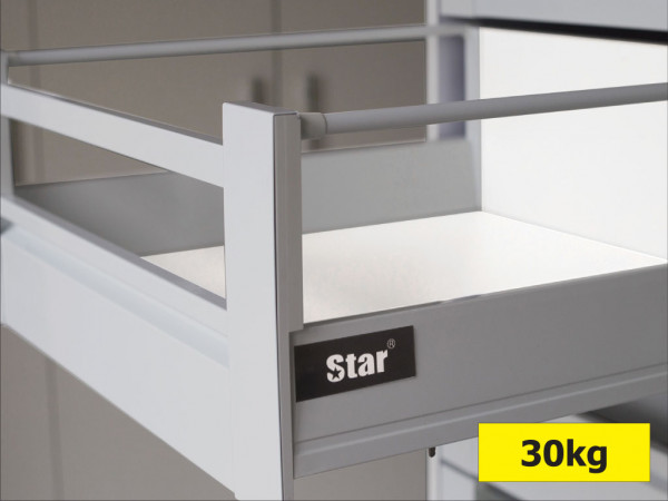 Star In-Box Front Rail 2000mm (L) x 215mm (H) Grey