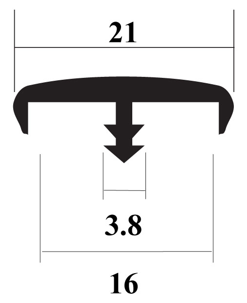 PVC T Bar Light Grey Matt 16mm Woodworking Machinery Materials And pvc-t-bar-light-grey-matt-16mm-woodworking-machinery-materials-and