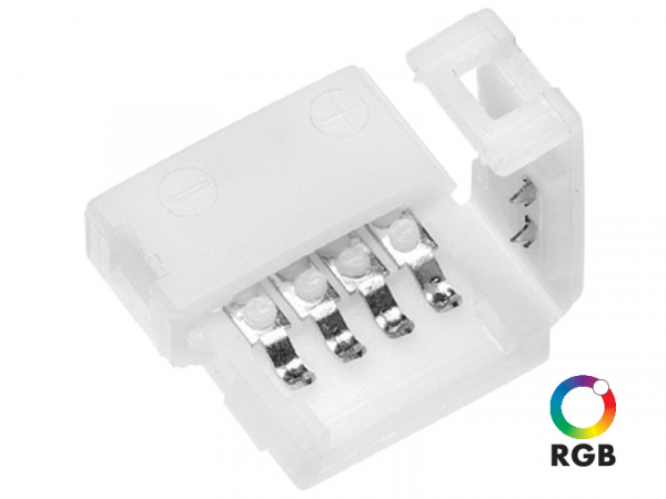 10mm LED Strip RGB Connector Clips White