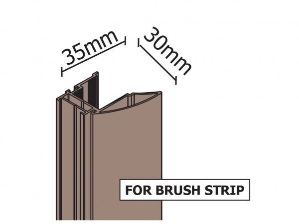 2.7m - Multi-Omega Brush Door Handle Profiles