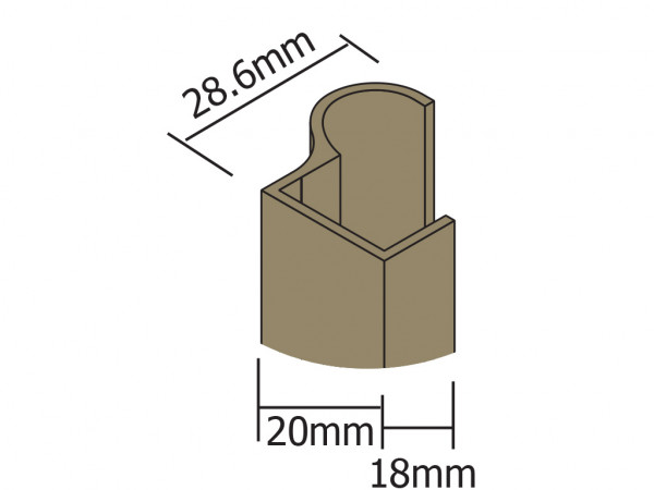 2.7m - Omega Door Handle Profile