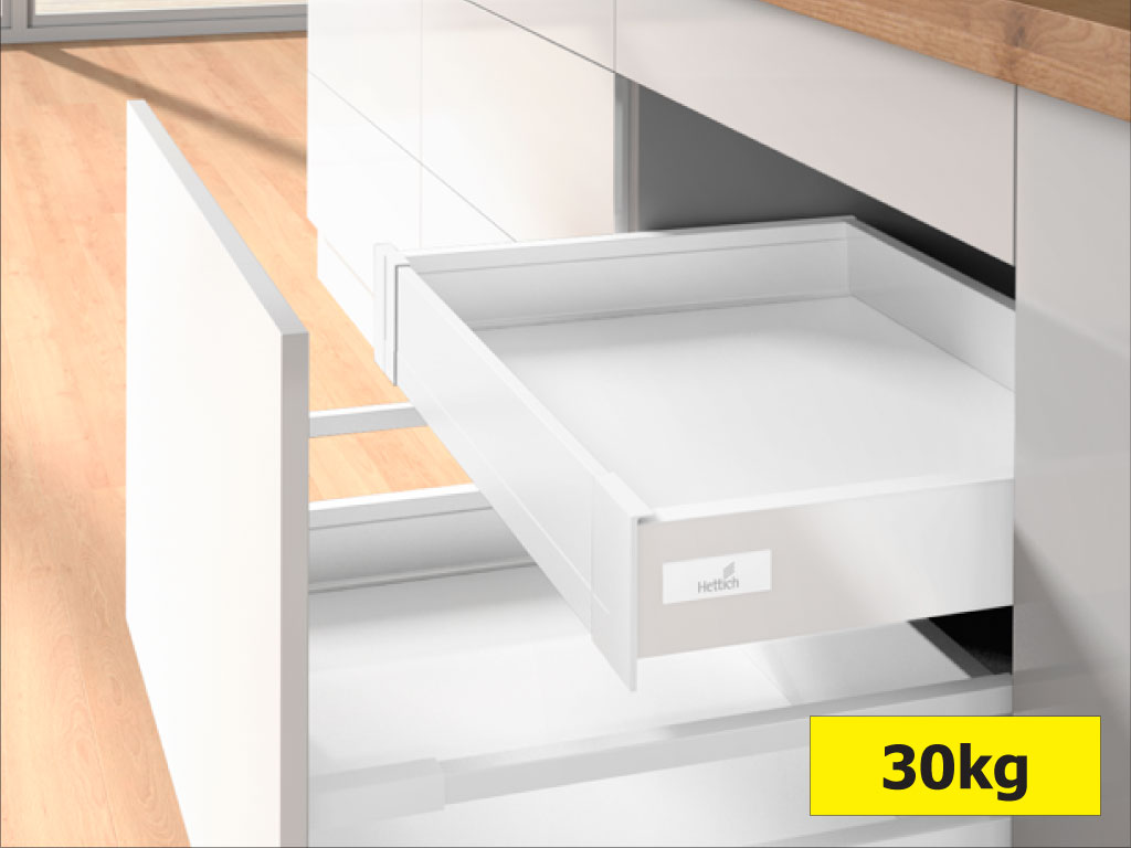 Hettich Atira Inbox Front Connection Set 70mm White Ney Limited