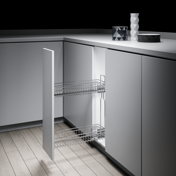STOREX 2-TIER PULL OUT 300mm Chrome