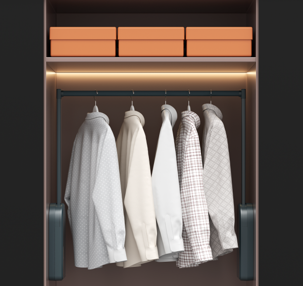 ECLIPSE ELECTRIC WARDROBE LIFT W/LED + REMOTE IG