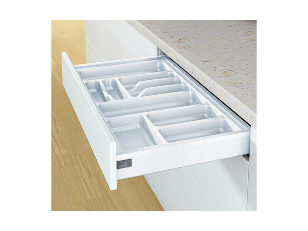 Hettich ArciTech Orga Tray 420 White Plastic Tray Woodworking