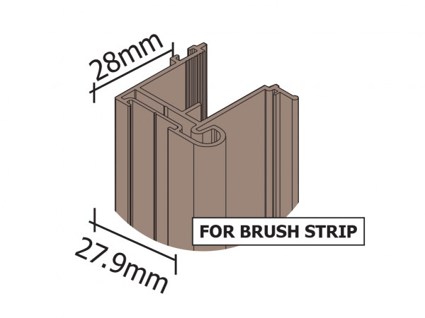 Rama Brush Door Handle Profiles 2.7m